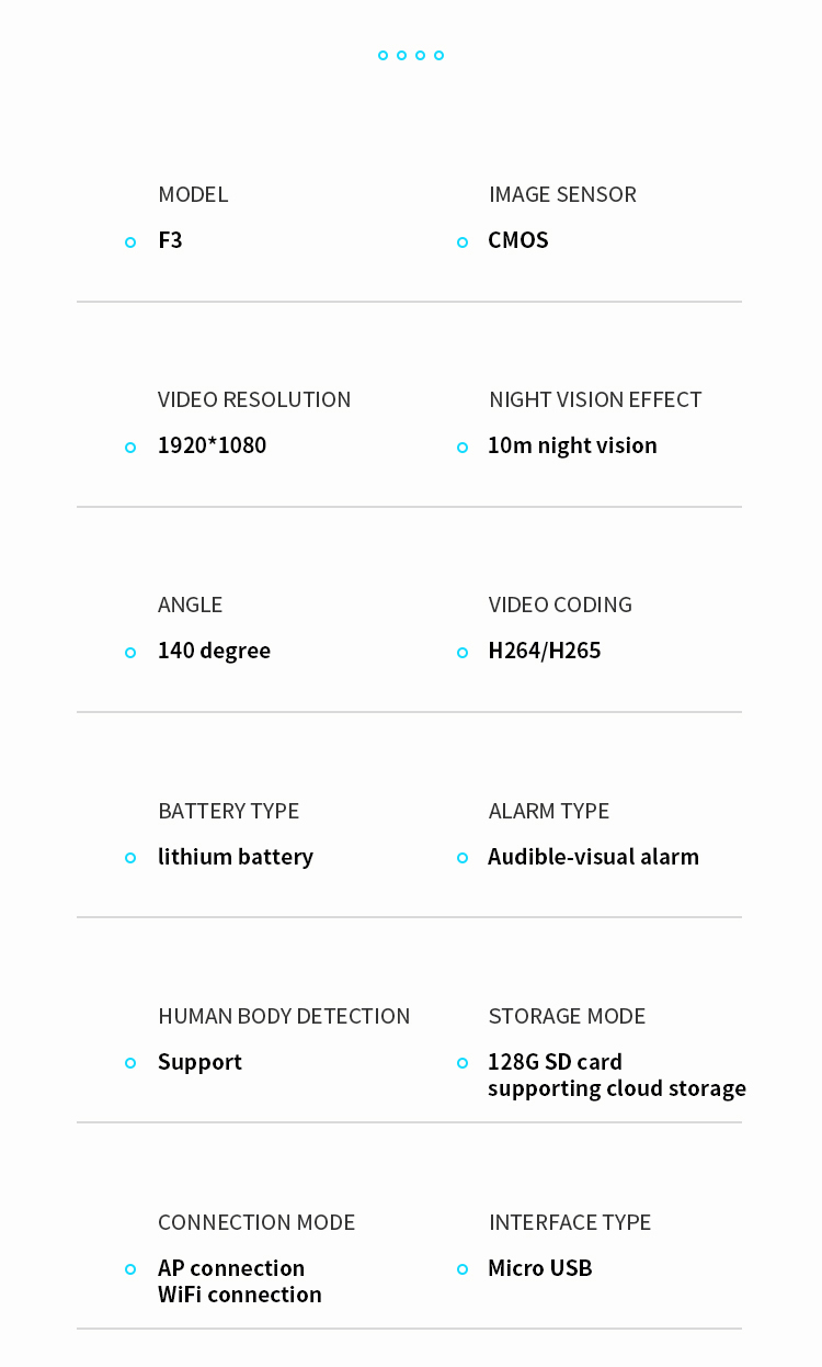WiFi Battery Camera, Low Power Consumption Camera, WiFi Camera