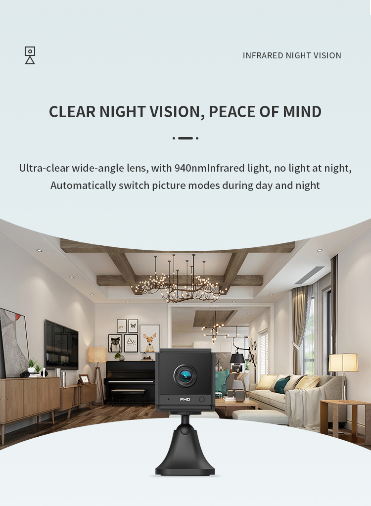 Security Camera, Pet Camera, Mini Compact Security Camera
