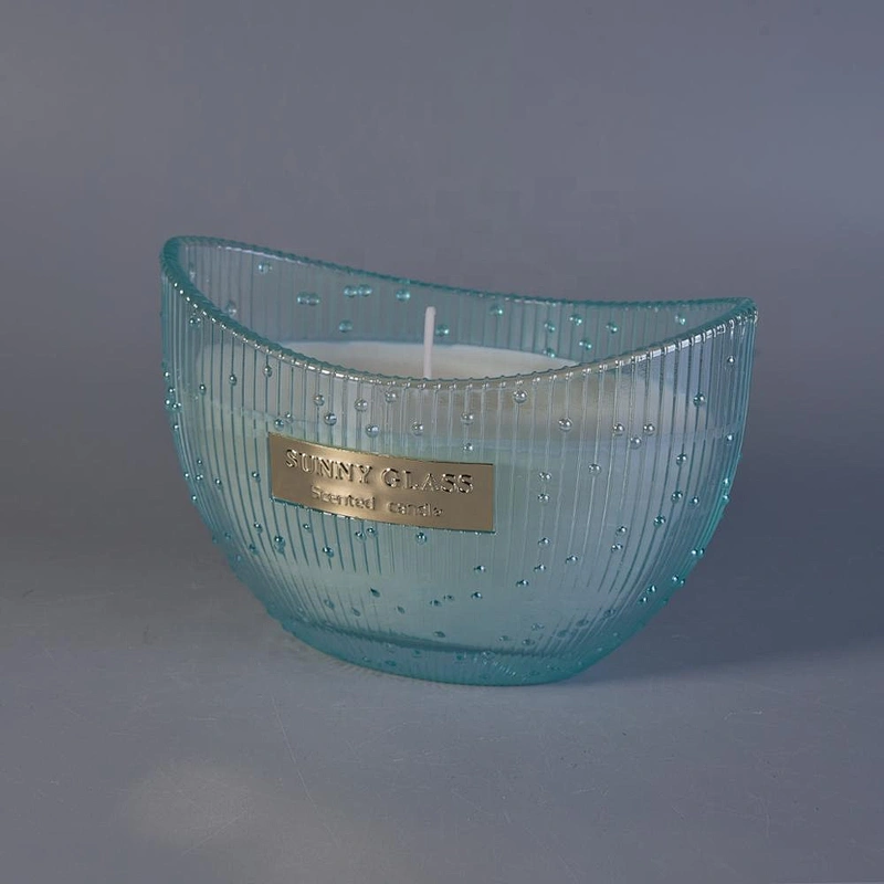 6oz 8oz 10oz iridescent Glass Candle Jars