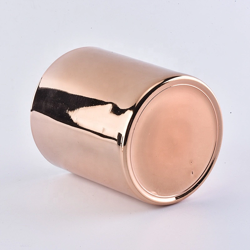 Luxury Empty Glass Candle Jars With Lids Geo Cut Electroplated Rose Gold  Candle Jar For Candle Making Send By Sea Ulkme From Yanlunshop7, $129.35