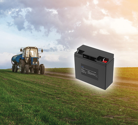 Starting battery for agriculture vehicles