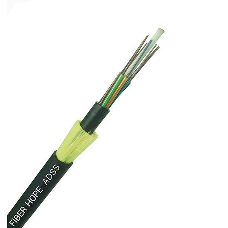 Vente en gros de câble optique ADSS à tube libre 24F – 144F Fibre