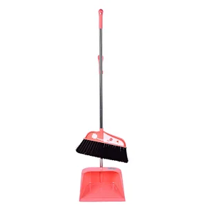 Colorful Long Handle Plastic Dustpan With Broom