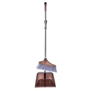 Long Handle Iron Stick Household Clean Broom With Plastic Dustpan Set