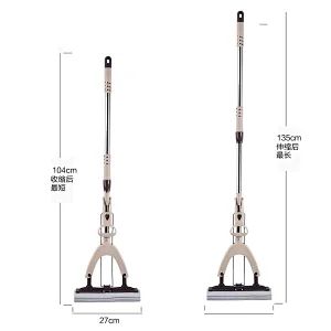 PVA Folding Type Stainless Telescopic Handle Rubber Magic Mop