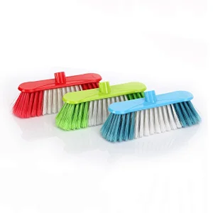 Colorful Plastic Broom Head Plastic Household Cleaning Product push broom for garage