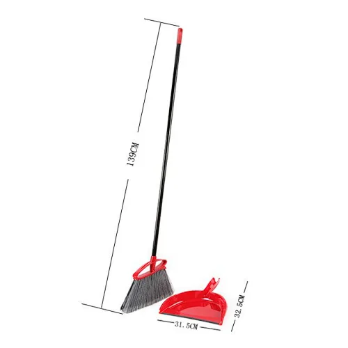 Factory direct sale plastic  long handle dustpan and broom set