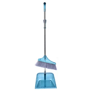 Long Handle Iron Stick Household Clean Broom With Plastic Dustpan Set