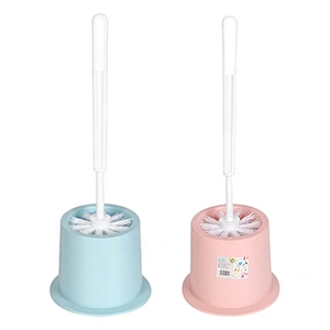 Household With Holder Durable Fashionable Round Toilet Brush