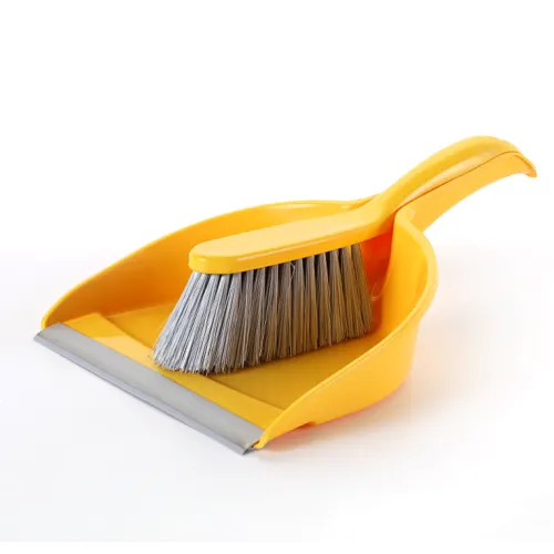 plastic dustpan and brush set