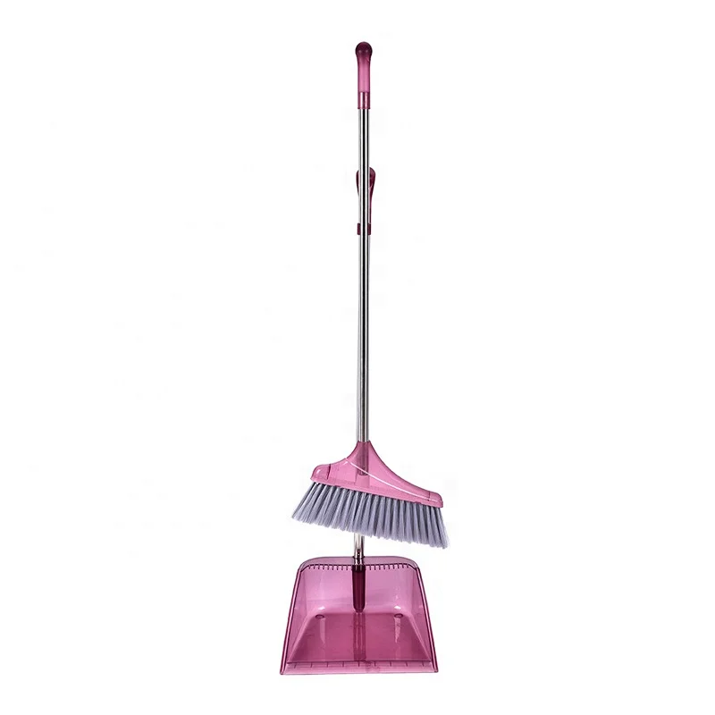 Long Handle Iron Stick Household Clean Broom With Plastic Dustpan Set
