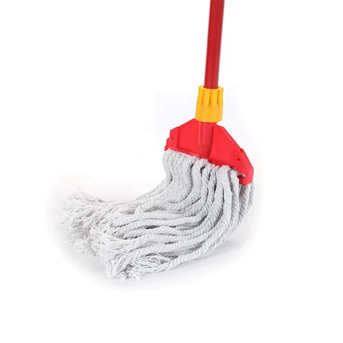 Household Cleaning 150g Quality White Cotton Mop With Handle