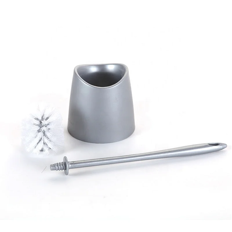 Bathroom Cleaning Accessory Plastic Toilet Brush and Holder Set