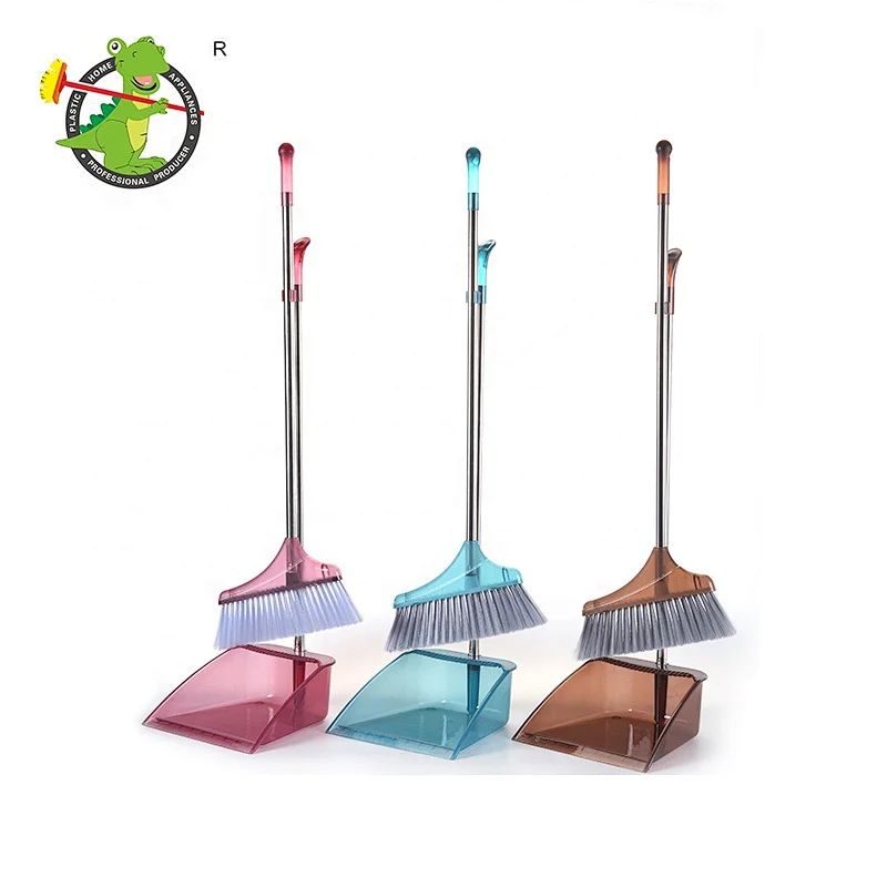 Hot sale Long Handle Iron Stick Household Economy Broom With Plastic Dustpan Set