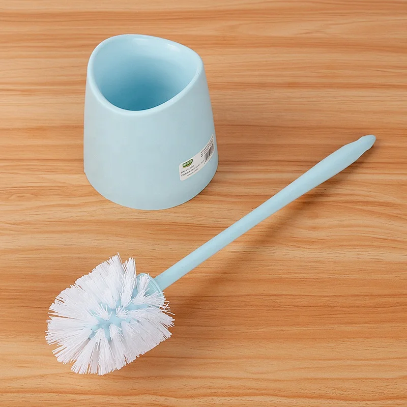 Bathroom Cleaning Accessory Plastic Toilet Brush and Holder Set