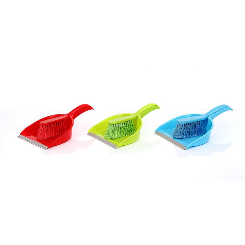 plastic dustpan and brush set