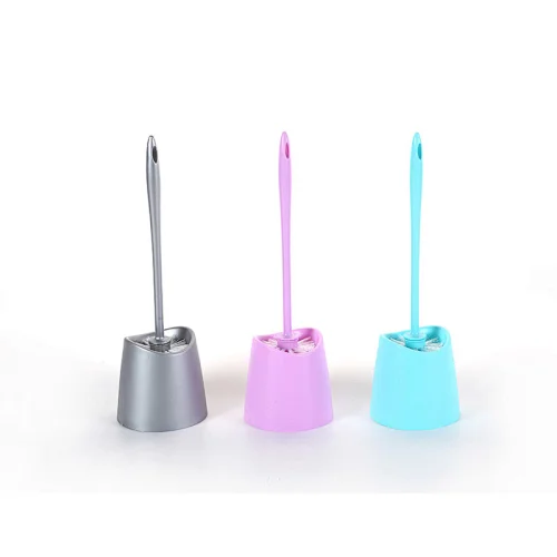 New TPR material covered hand long handle toilet brush with holder for bathroom