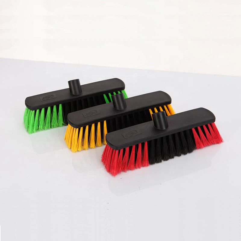 New Design  PET Colorful Printed Plastic Bristle Broom Head For Sale