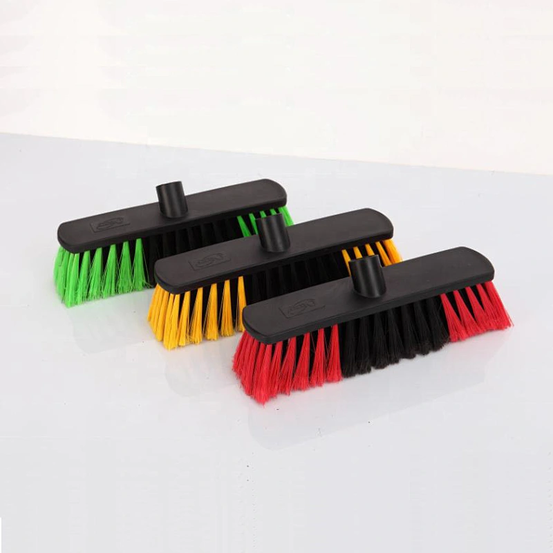 New Design PET Colorful Printed Plastic Bristle Broom Head For Sale