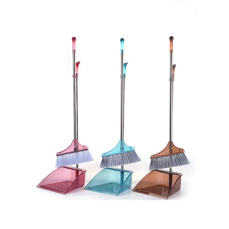 Hot sale Long Handle Iron Stick Household Economy Broom With Plastic Dustpan Set