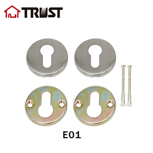TRUST E01-SS  Round Shape SUS304 Handle Lock Cylinder Escutcheon