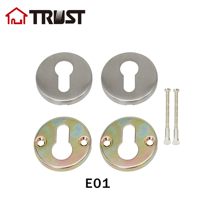 TRUST E01-SS  Round Shape SUS304 Handle Lock Cylinder Escutcheon