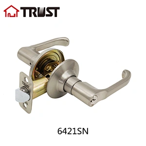 华信6421SN 三杆式锌合金执手锁 美式卫浴锁通道锁具卧室门锁