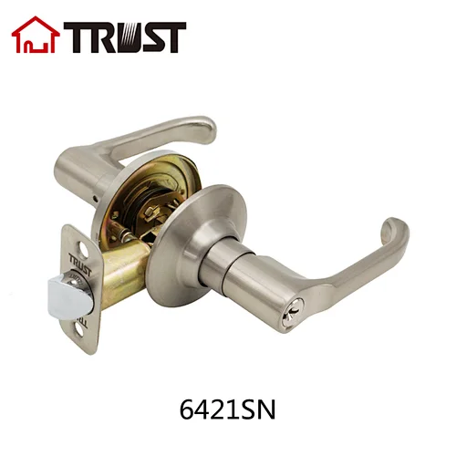 TRUST 6421SN High Quality ANSI Grade 3 American Style Zinc Alloy Tubular Lever Door Lock
