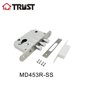TRUST MD45-3R SSThree Round Bolt Mortise Lock 45mm Backset Steel Door Lock Body