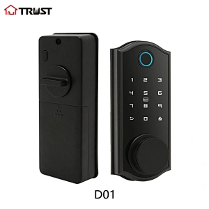 TRUST D01 Keyless Entry Deadbolt Lock with Biometric Fingerprint ,Electronic Keypad Door Lock,Front Door Locks,Security Smart Lock with Keypad Auto Lock APP Control for Home