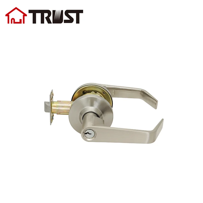 TRUST 4471-SN Dynasty Hardware Grade 2 Commercial Duty Office Door Keyed Lever Lockset, Satin Nickle Finish
