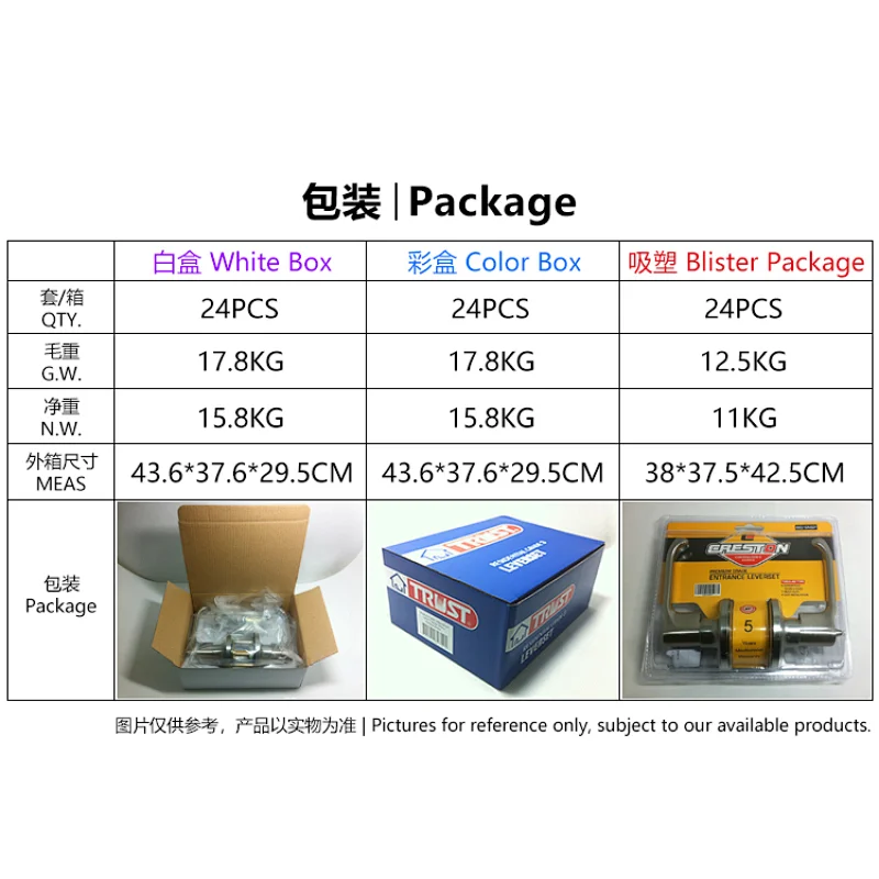 TRUST 6421SN High Quality ANSI Grade 3 American Style Zinc Alloy Tubular Lever Door Lock