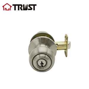 TRUST 5681SN ANSI Grade 3 Tubular Knob Door Lock Radius Drive Spindle Round Ball Lock