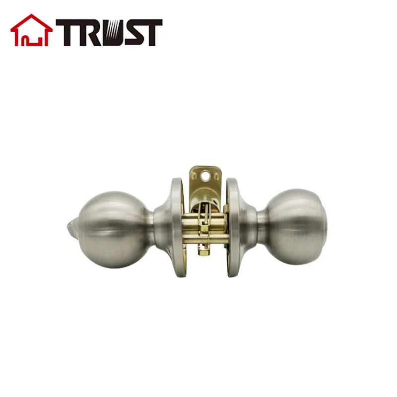 TRUST 5681SN ANSI Grade 3 Tubular Knob Door Lock Radius Drive Spindle Round Ball Lock