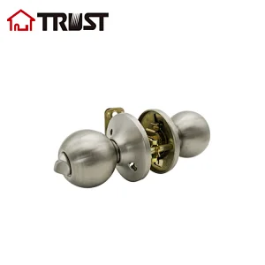 TRUST 5681SN ANSI Grade 3 Tubular Knob Door Lock Radius Drive Spindle Round Ball Lock