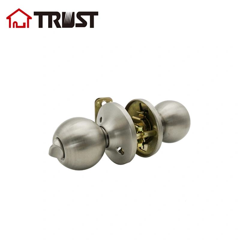 TRUST 5681SN ANSI Grade 3 Tubular Knob Door Lock Radius Drive Spindle Round Ball Lock
