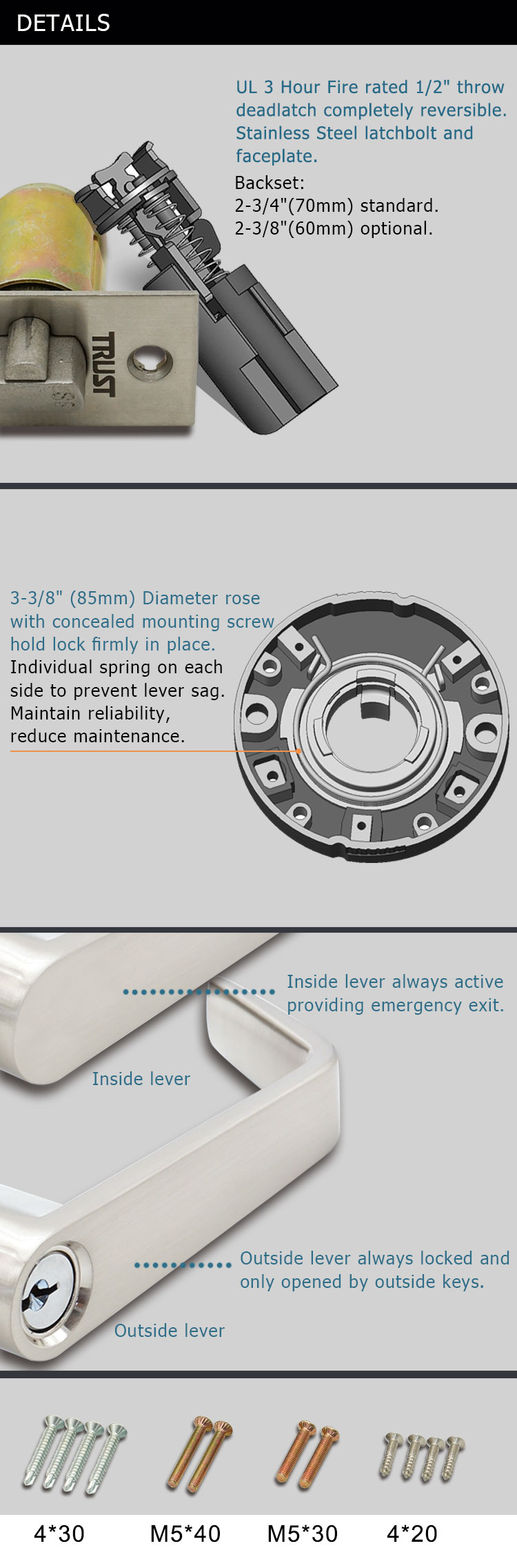 Commercial Lever Door Lock