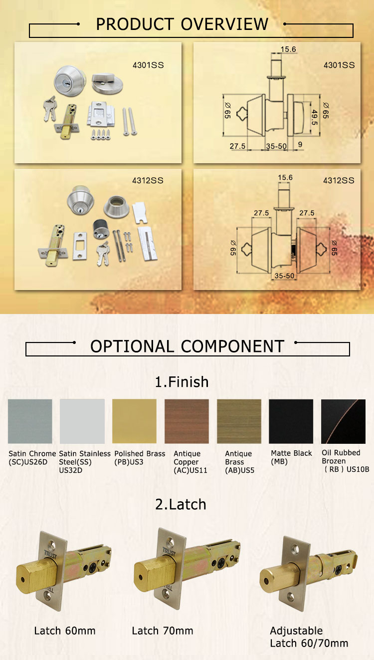 deadbolt lock set