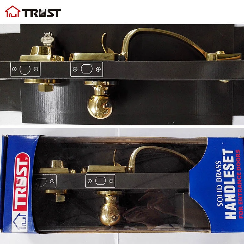 Trust 8061-AB Entry Handle Lockset Single Lever Grip Handle