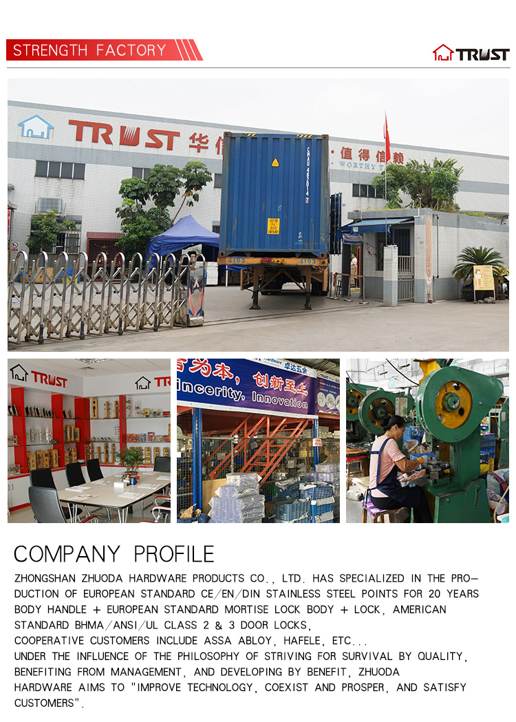 TRUST 4479-A-SN Exit Function Heavy Duty Commercial Industrial Lever Door Lock Passage Function Lockset