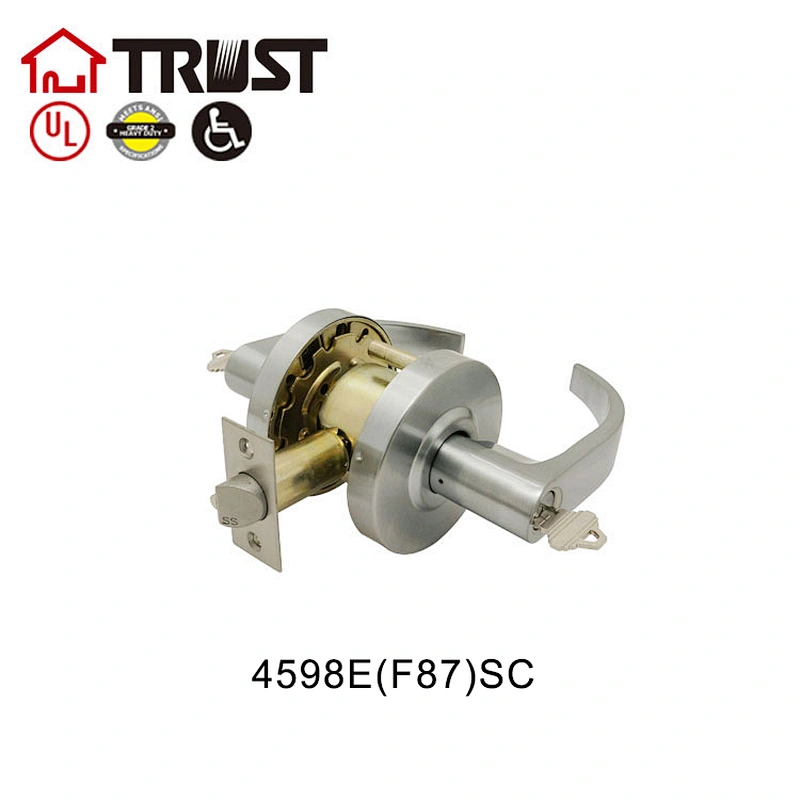 TRUST 4598E(F87)-SC ANSI Grade 2 Commercial Lever Door Lock Communication Function Satin Chrome