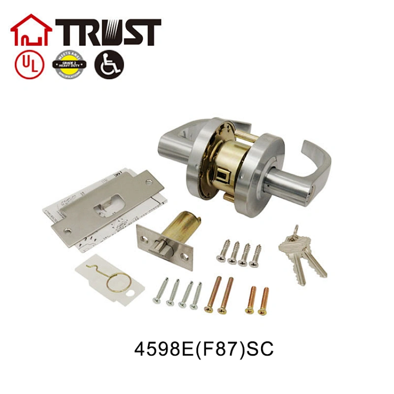 TRUST 4598E(F87)-SC ANSI Grade 2 Commercial Lever Door Lock Communication Function Satin Chrome