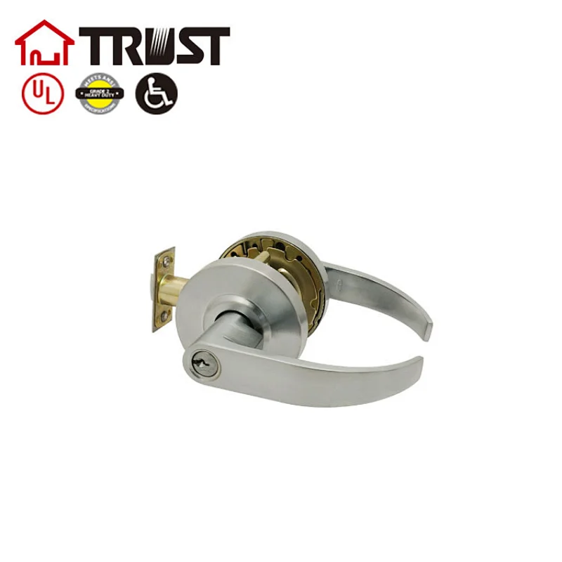 TRUST 4598E(F87)-SC ANSI Grade 2 Commercial Lever Door Lock Communication Function Satin Chrome