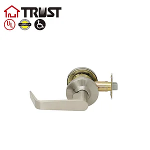 TRUST 4479-A-SN Commercial Lever (44 series,75 Rose) Exit Lock, Deadlocking latchbolt operated from inside only,blank plate outside. NO Keys，Passage LEVER 47 Inside. Latch BST 70mm;