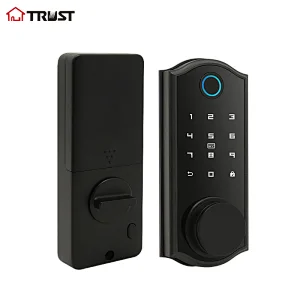 TRUST D01 Keyless Entry Deadbolt Lock with Biometric Fingerprint ,Electronic Keypad Door Lock,Front Door Locks,Security Smart Lock with Keypad Auto Lock APP Control for Home