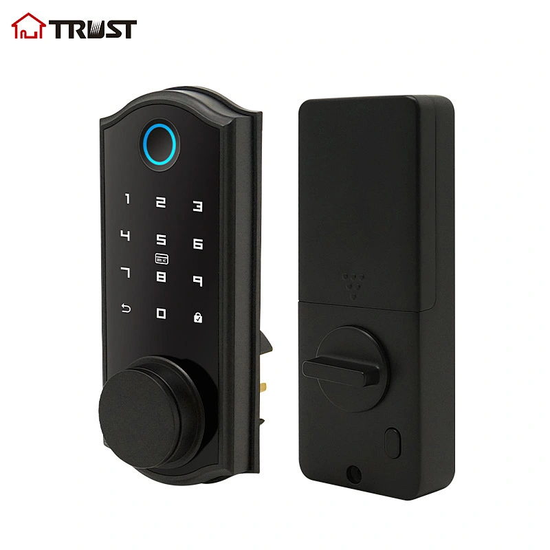 TRUST D01 Keyless Entry Deadbolt Lock with Biometric Fingerprint ,Electronic Keypad Door Lock,Front Door Locks,Security Smart Lock with Keypad Auto Lock APP Control for Home