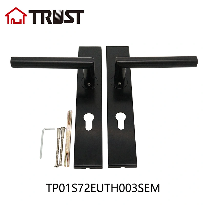 华信TP20-TH032SS方角不锈钢面板执手锁 室内防盗门面板拉手门锁
