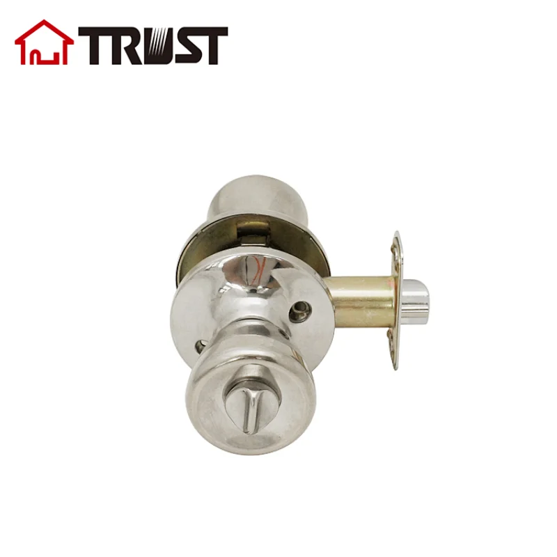 TRUST 5601-CP ANSI Grade 3 Tubular Knob Door Lock Radius Drive Spindle Round Ball Lock