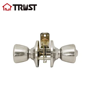 TRUST 5601-CP ANSI Grade 3 Tubular Knob Door Lock Radius Drive Spindle Round Ball Lock