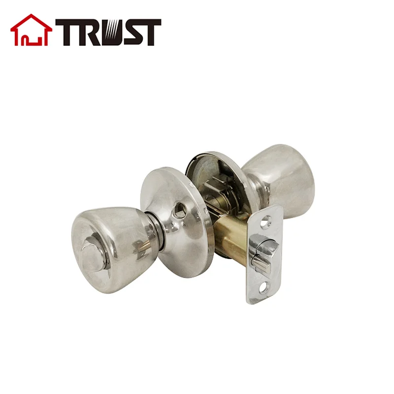 TRUST 5601-CP ANSI Grade 3 Tubular Knob Door Lock Radius Drive Spindle Round Ball Lock